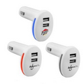 Dual USB Port Oval Car Charger